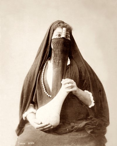 Girl with Headdress and Holding Pot, c.1867-98 by Bonfils Studio